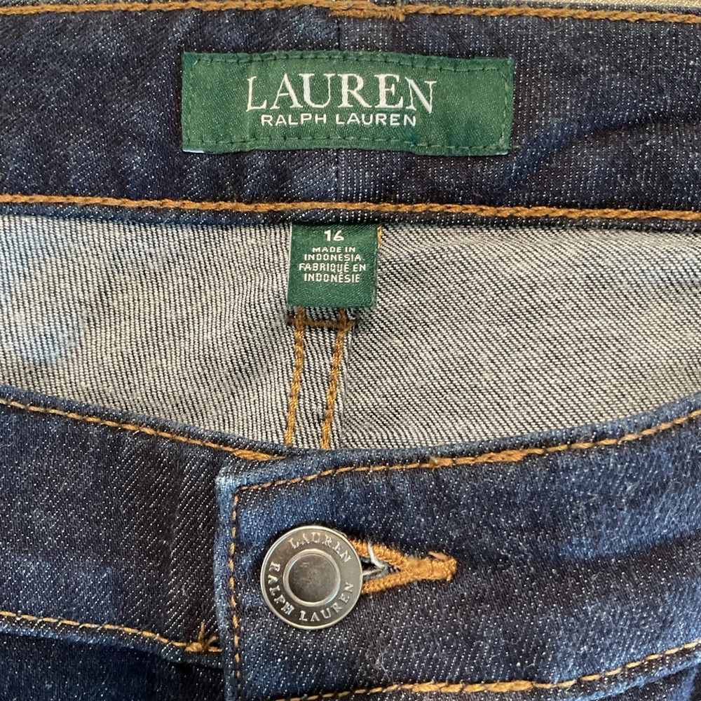 Ralph Lauren Women’s Deep Indigo Straight Jeans Size16